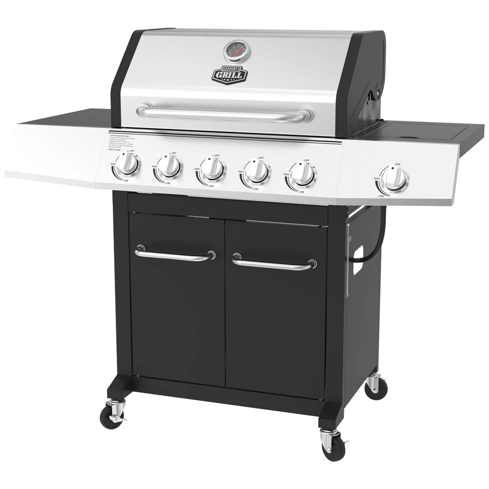 Expert Grill 5 Burner Propane Gas Grill with Side Burner - Image 3
