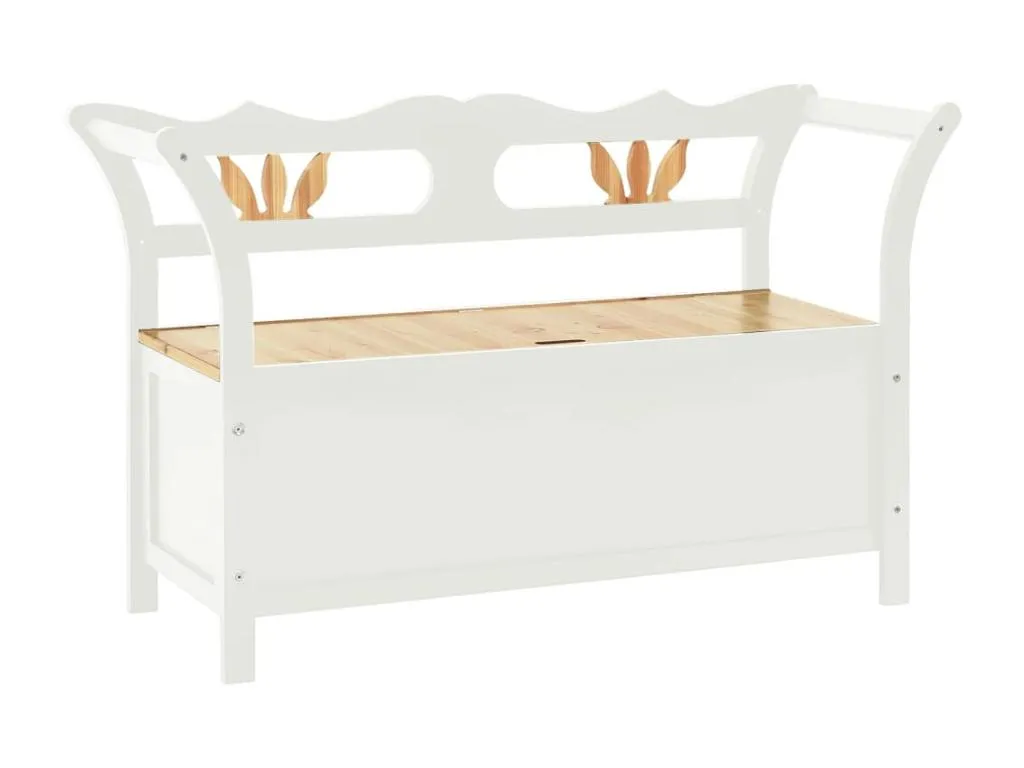 Banco de madera maciza de abeto Nidovia 107x45x75,5 cm wem1229013
