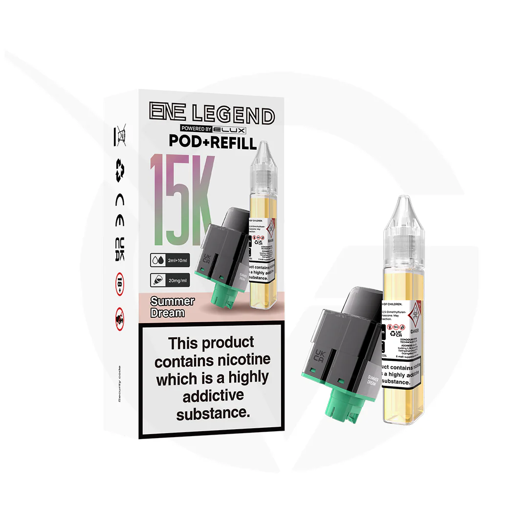 elux legend summer dream flavour ELUX Legend Summer Dream No Nicotine Nic Salt Vape E-liquid – 10ml