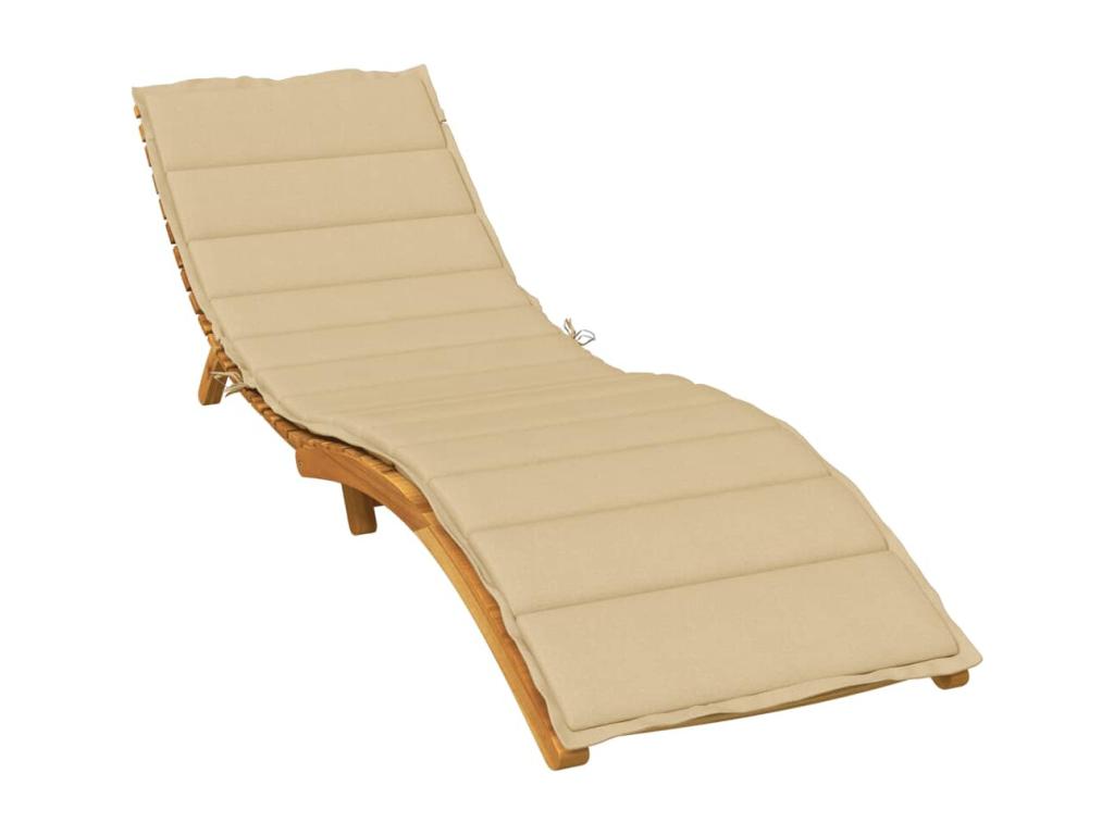 Cojín para tumbona Joliven beige melange 200x60x4 cm