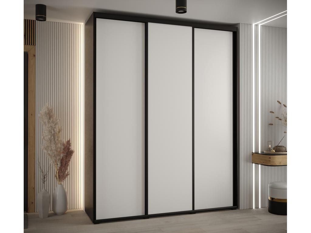 ARMARIO Nestleano 1 DE PUERTAS CORREDERAS 235 - 2/190/45 3 puertas Negro/Blanco/Negro