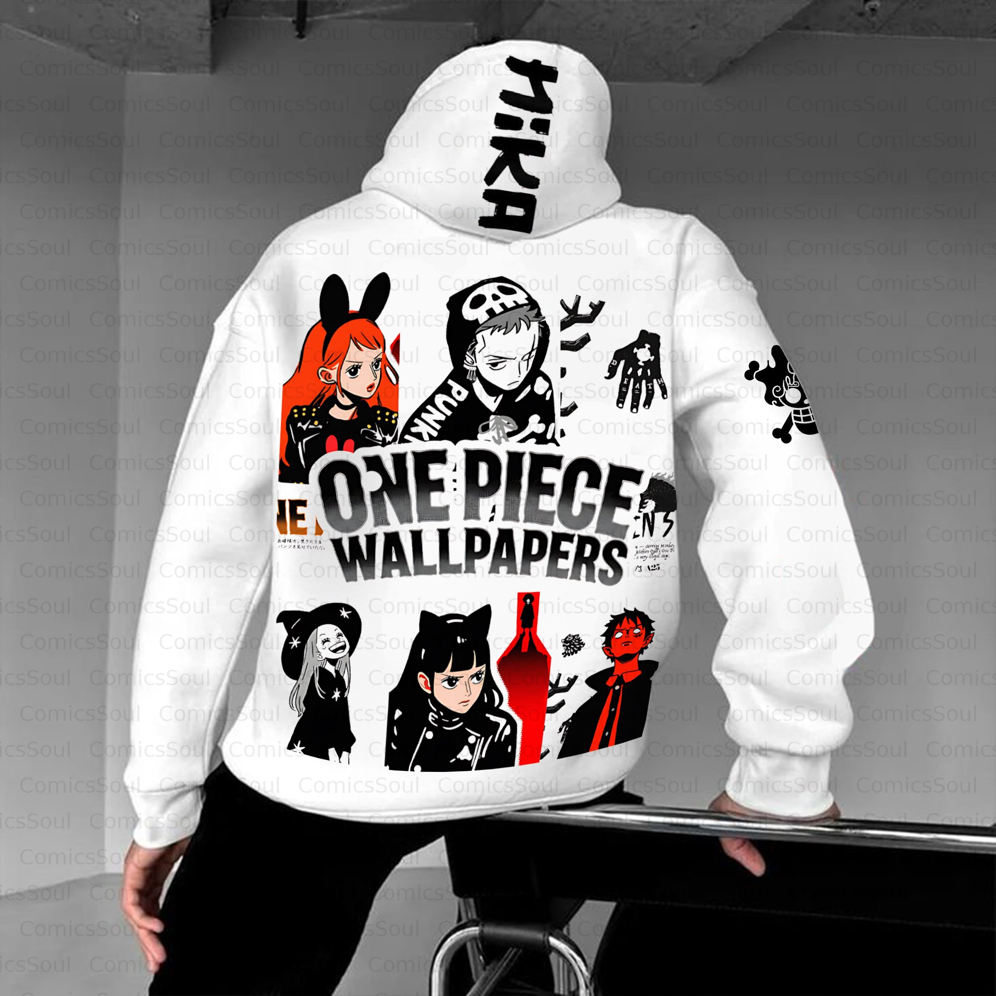 Unisex Anime Inspired Vintage Plush Hoodie