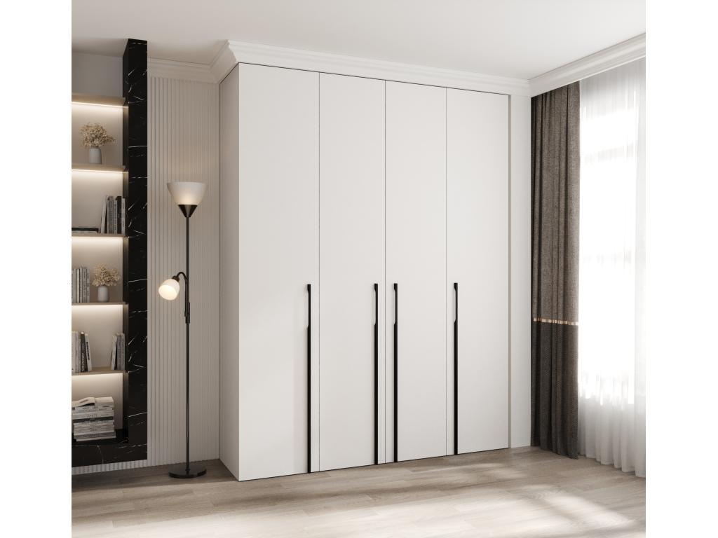 Armario Nestleare 3 con puertas batientes 245 - 5/190/50 4 puertas blanco/negro