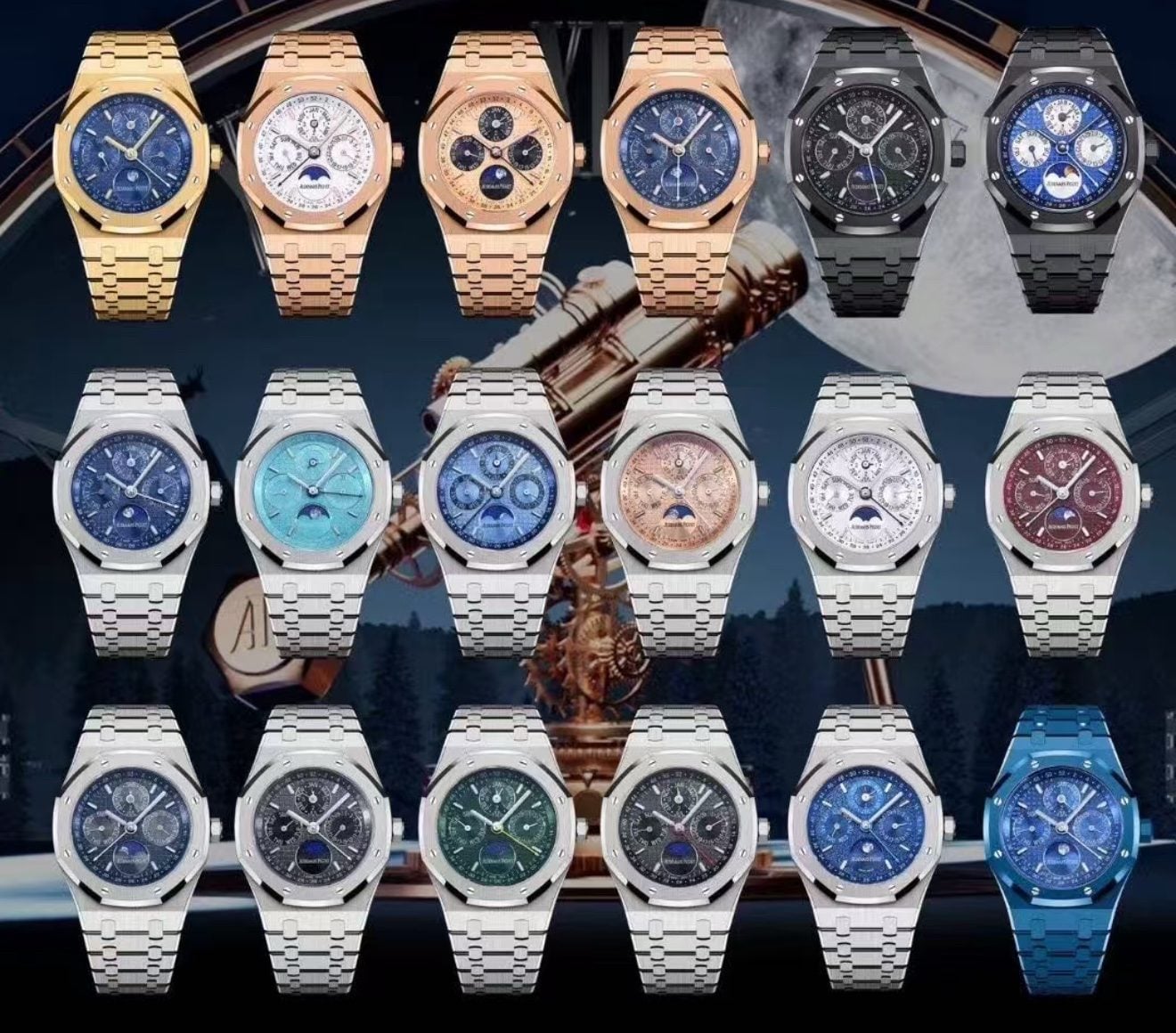 Audemars Piguet Royal Oak Perpetual Calendar Rose Gold Blue