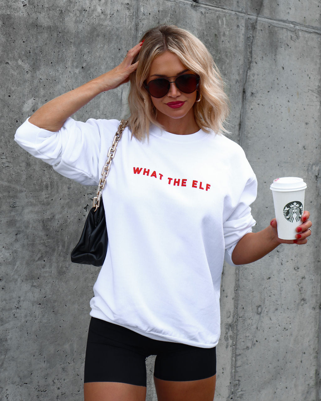 PREORDER - What The Elf Sweatshirt - White - Se7enfashion