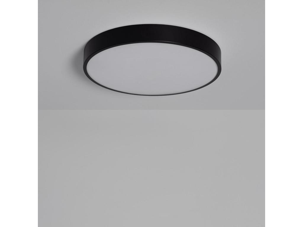Plafón LED 30W Circular Metal Ø400 mm CCT Seleccionable Hidria Negro