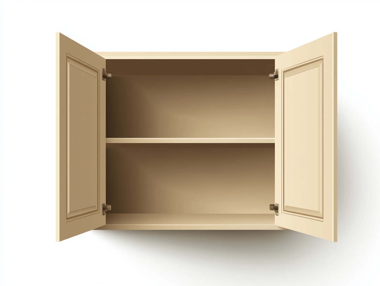 Armario de pared 2 puertas 2 compartimentos 70×30×75 cm – beige – con estantes interiores