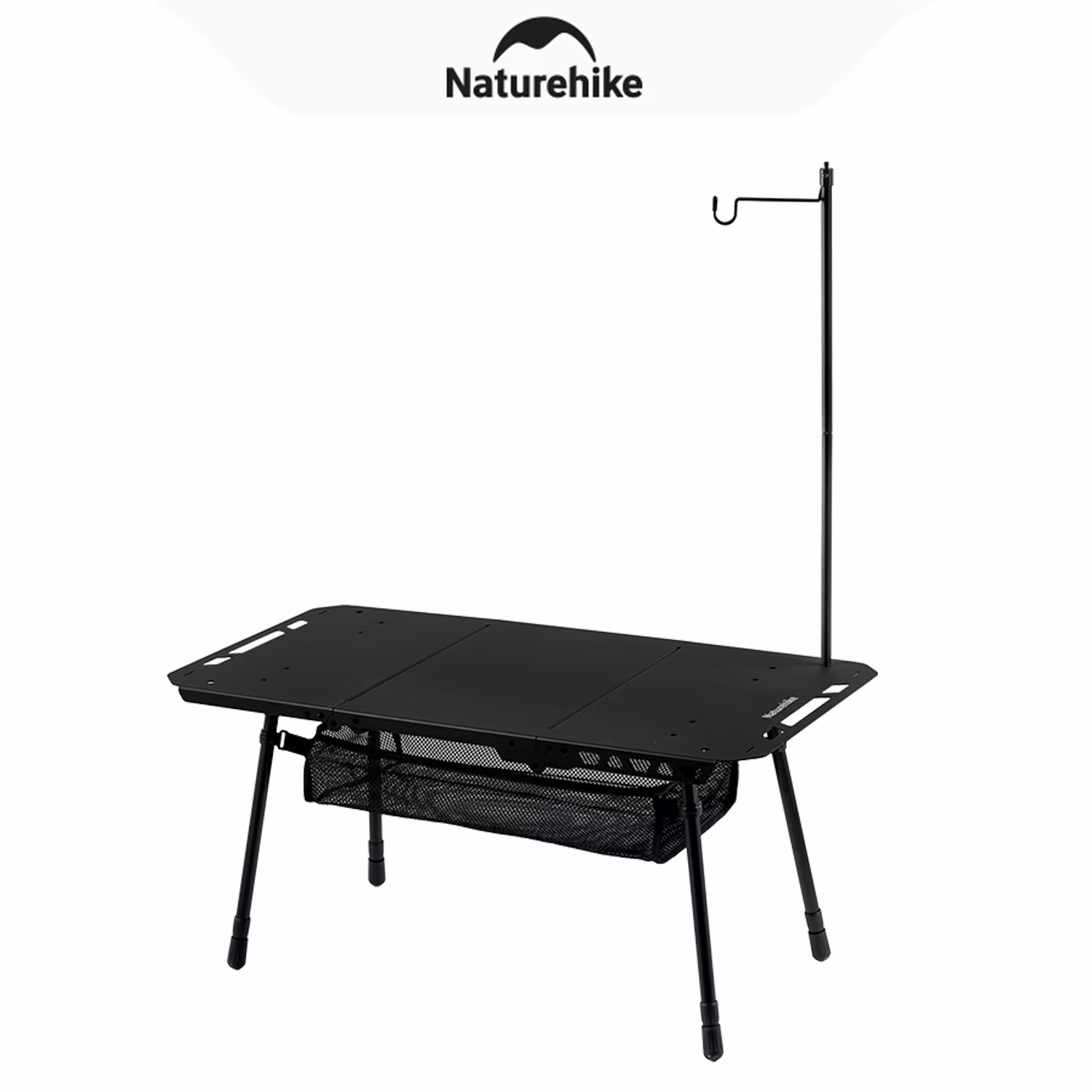 Naturehike, Portable Camping Table, Outdoor Detachable Tactical Camping Table, Lightweight Aluminium Camping Table with Light Pole, Adjustable Height - Image 7