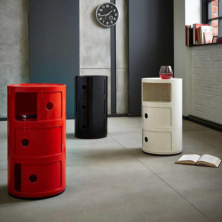 Kartell Componibili Kast Ø 32 cm - 3 Modules - Rood