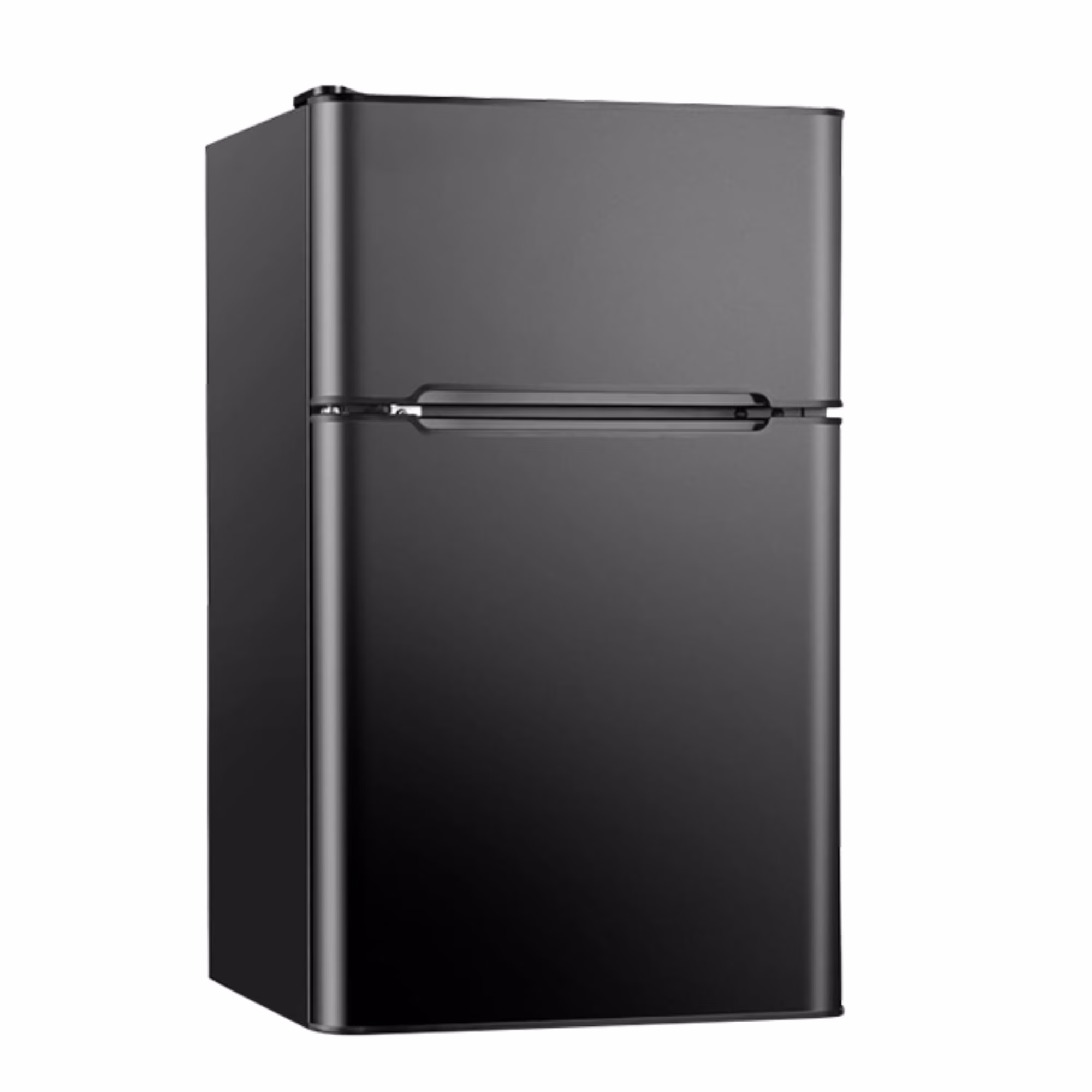 Simzlife 3.2 Cu ft Two Door Mini Refrigerator with Freezer, Compact Small Fridge Adjustable Removable Shelves, Sliver