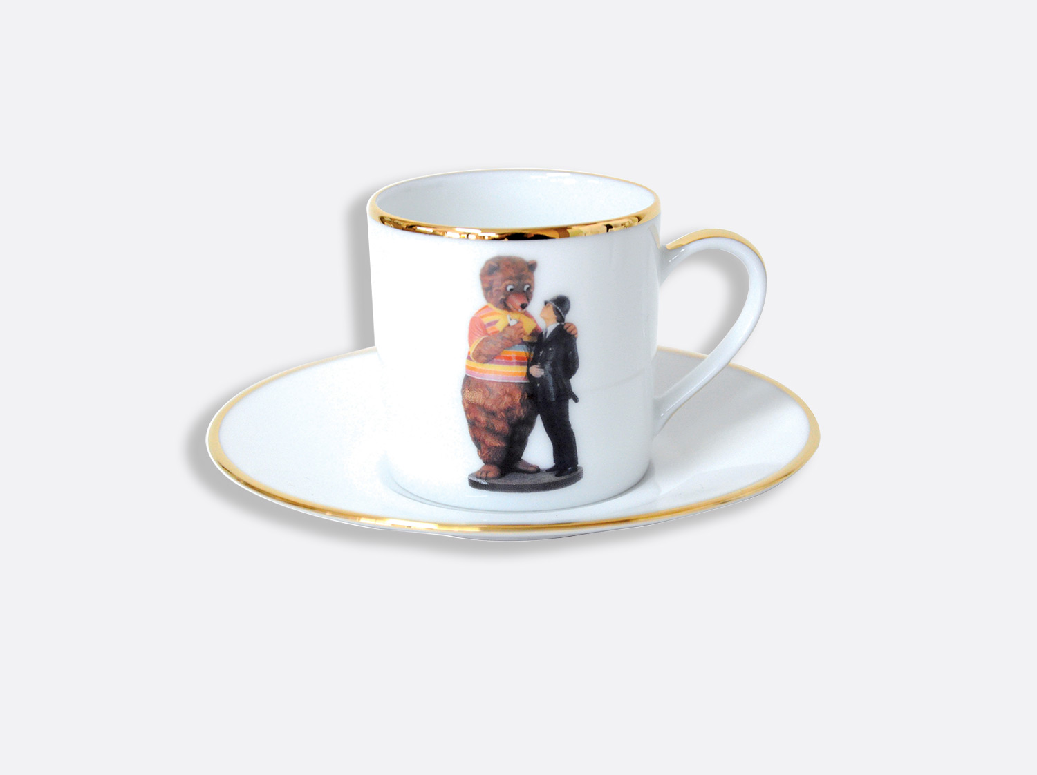 Coffret de 6 tasses 8 cl et soucoupes à café assorties