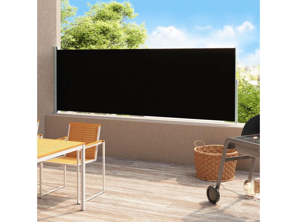 Toldo de terraza lateral retráctil 180x500 cm Negro