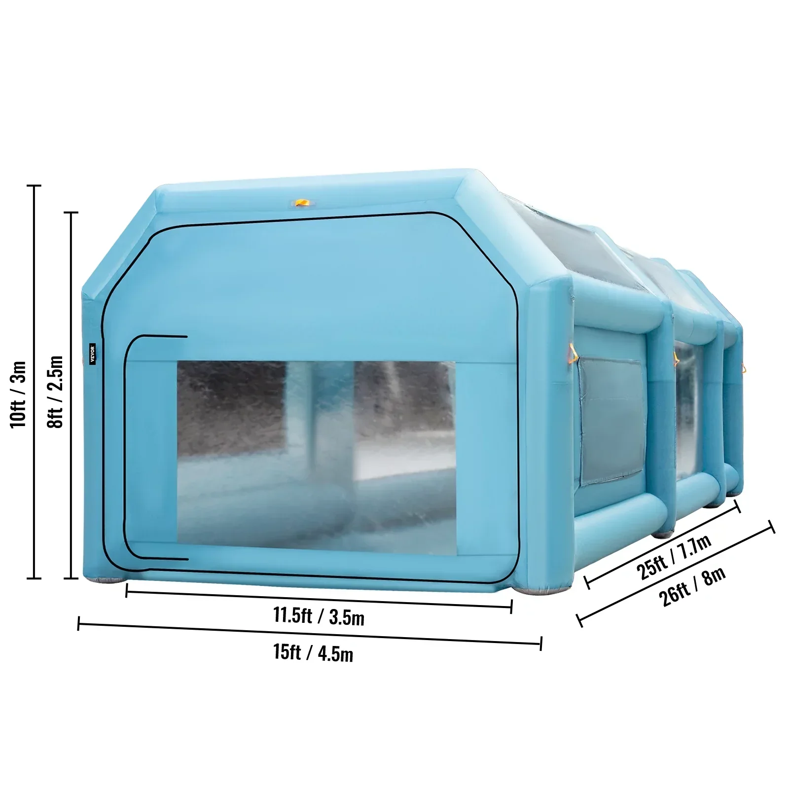 BENTISM Inflatable Car Paint Booth 26x15x10FT With Filter System And 2 Blowers - Image 8 BENTISM Inflatable Car Paint Booth 26x15x10FT With Filter System And 2 Blowers - Image 8