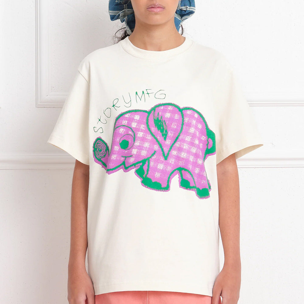Story MFG - T-shirt Grateful - Ecru & Pink