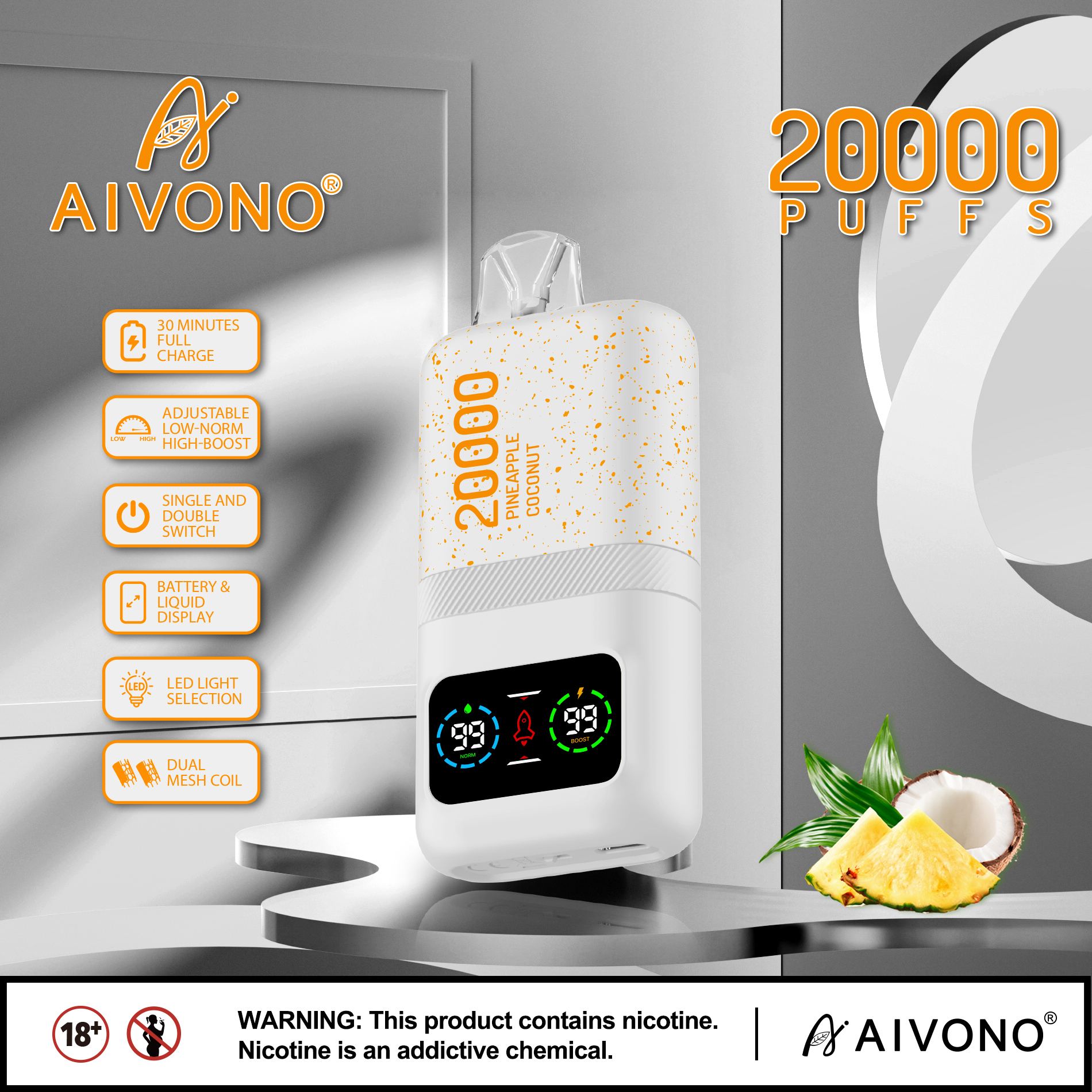 （50 pack）AIVONO AIM MAGIC 20000 Puffs Disposable Vape