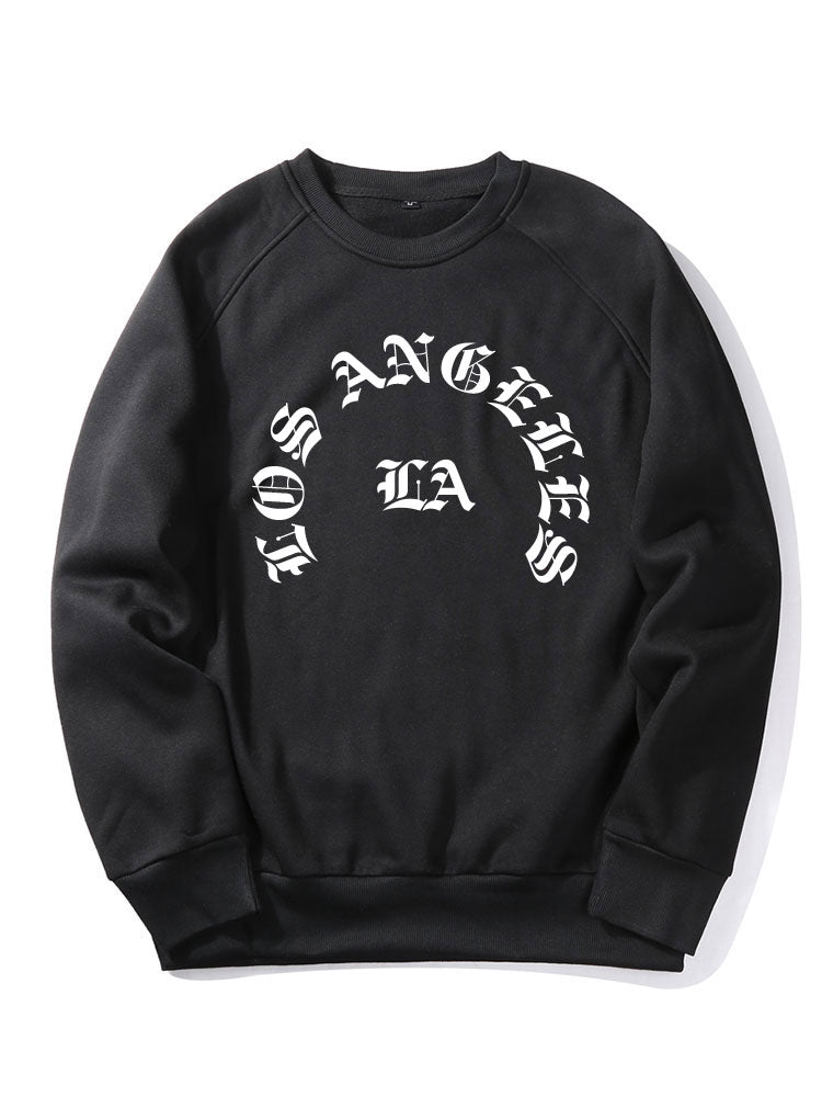 LA Letter Print Sweatshirt