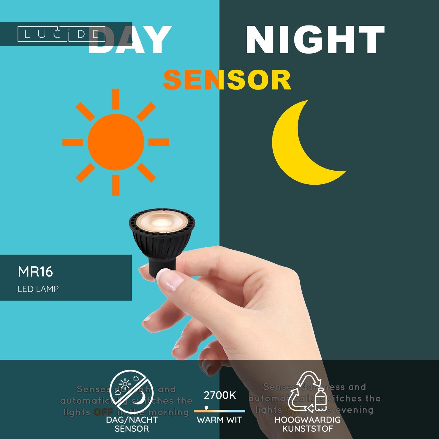 Lucide MR16 Led lamp - Zwart (set van 2)