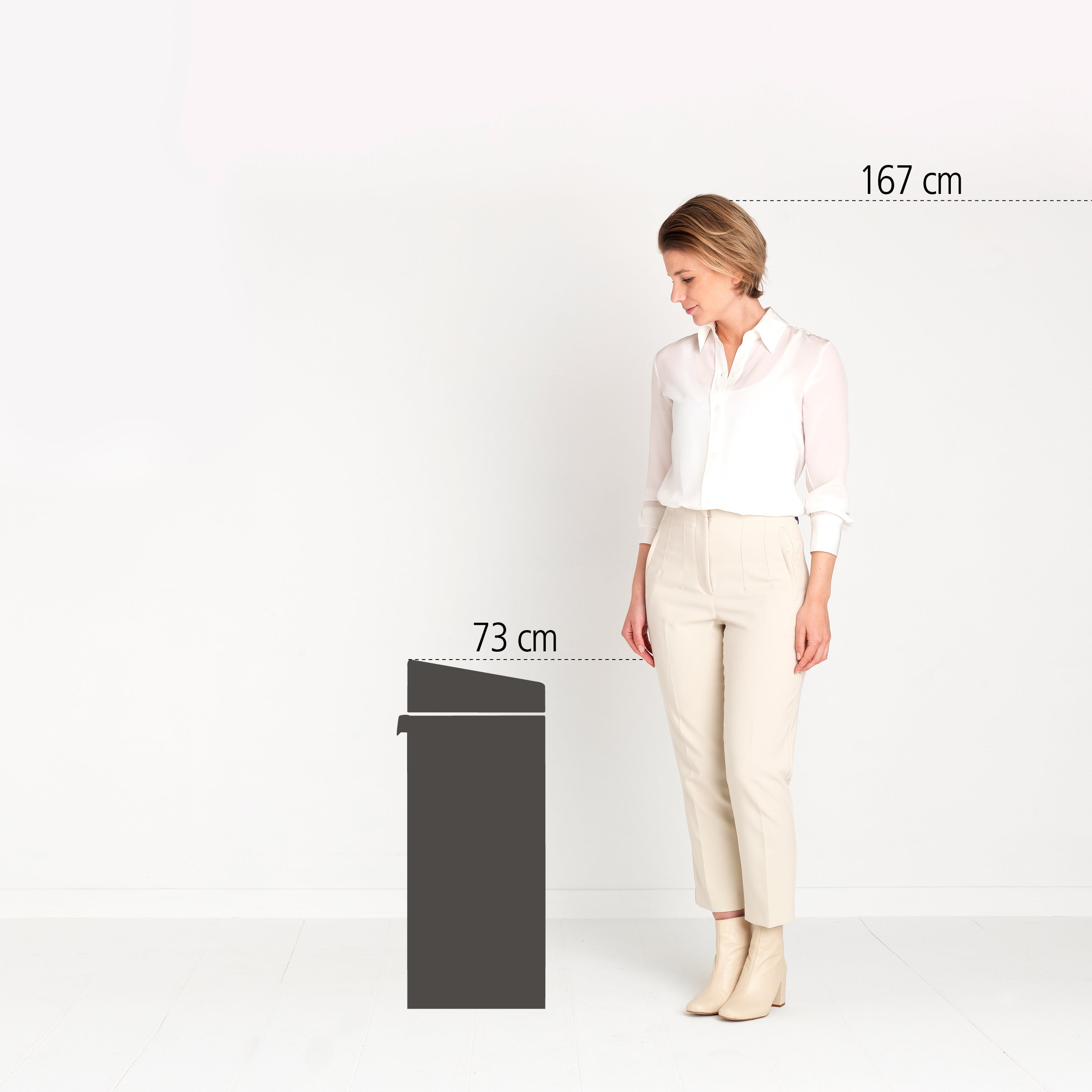Brabantia Touch Bin afvalemmer 40 Liter - Soft Beige