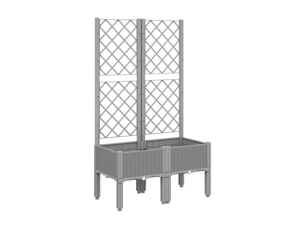 Con Decoratodo nrejado PP gris claro 80x40x142 cm
