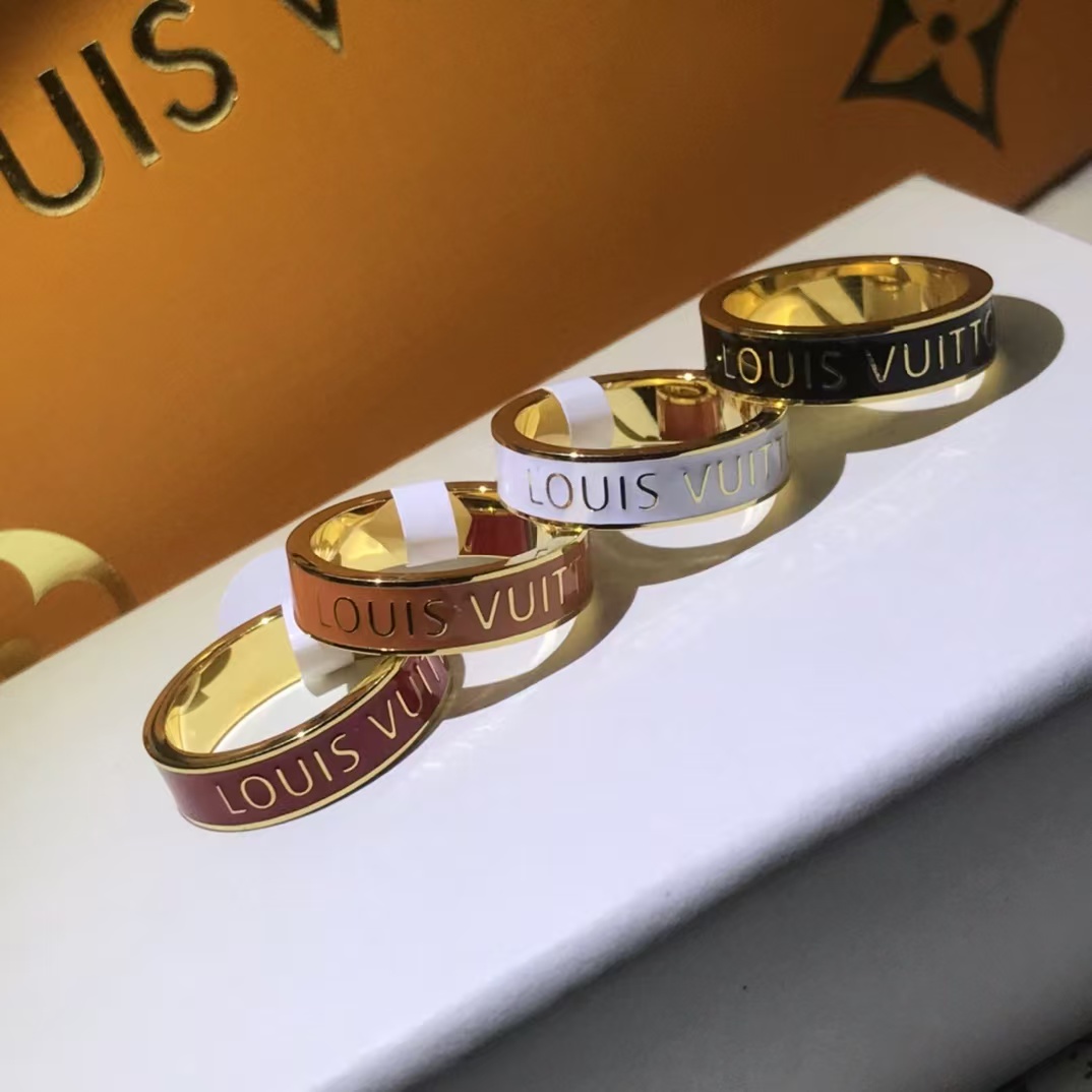 Louis Vuitton Enamel Pattern Ring - Original Replica Club