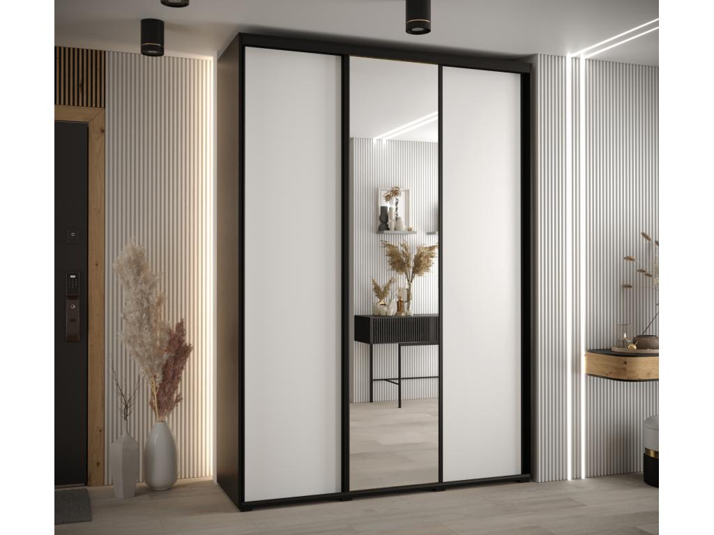 ARMARIO DAVOS 3 DE PUERTAS CORREDERAS 235,2/170/60 3 puertas (Negro/Laocacasas/Negro)