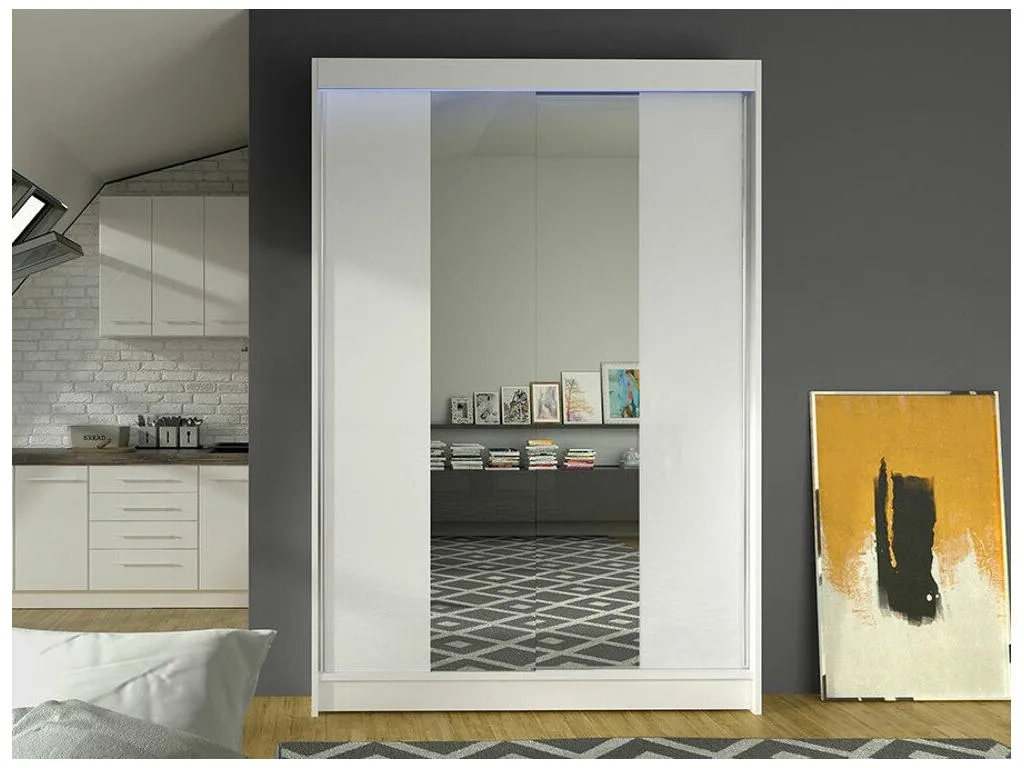 Armario Andreuworldcasa 148 Blanco 200x120x58cm Puertas de armario - Correderas
