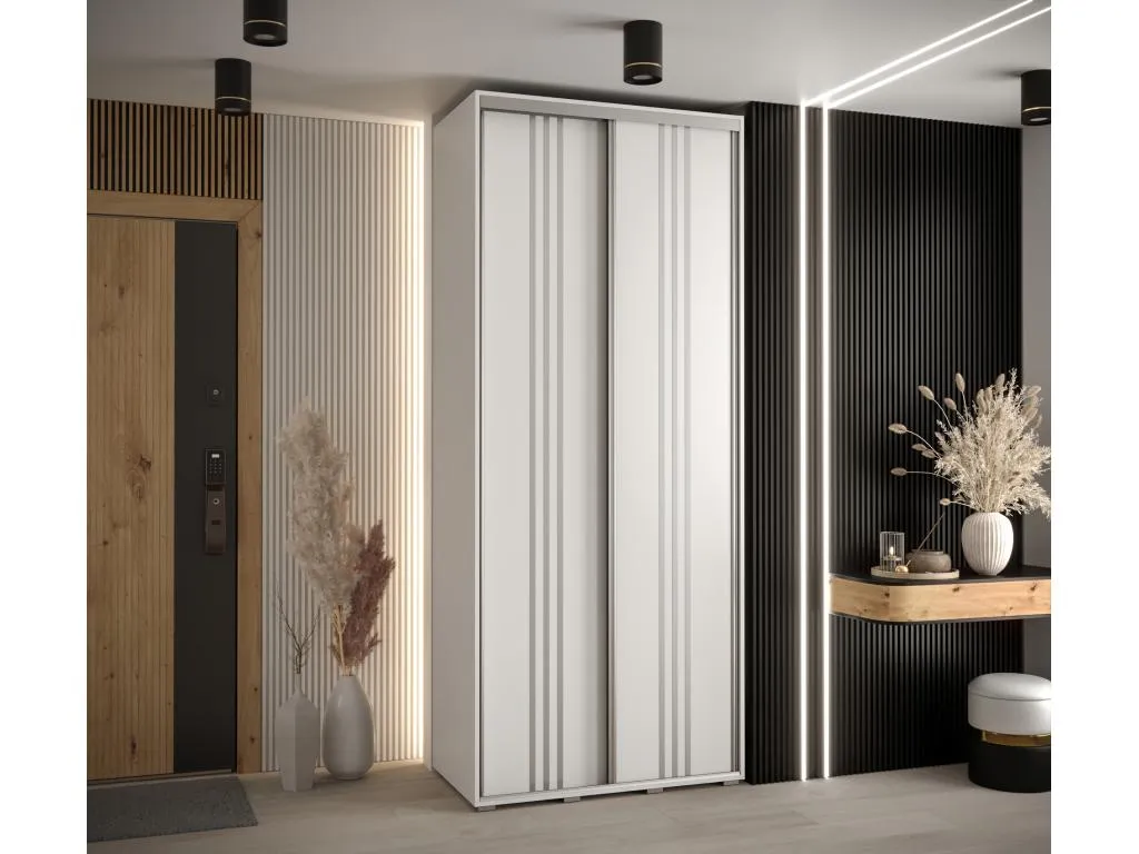 ARMARIO Patriciabaezcasa 6 DE PUERTAS CORREDERAS 235.2/120/45 2 puertas (Blanco/Blanco/Plata)