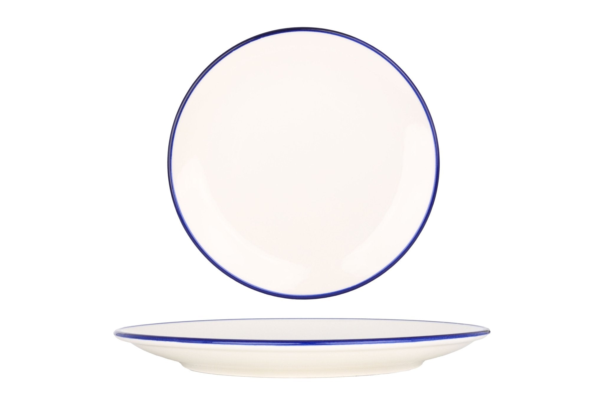 Rinart Gebaksbord - Blue Edge - Porselein - 19 cm - set van 6