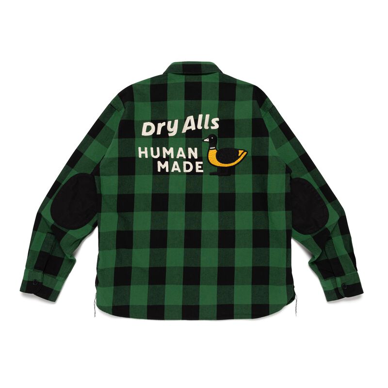 HUMAN MADE CHECK HALF-ZIP SHIRT