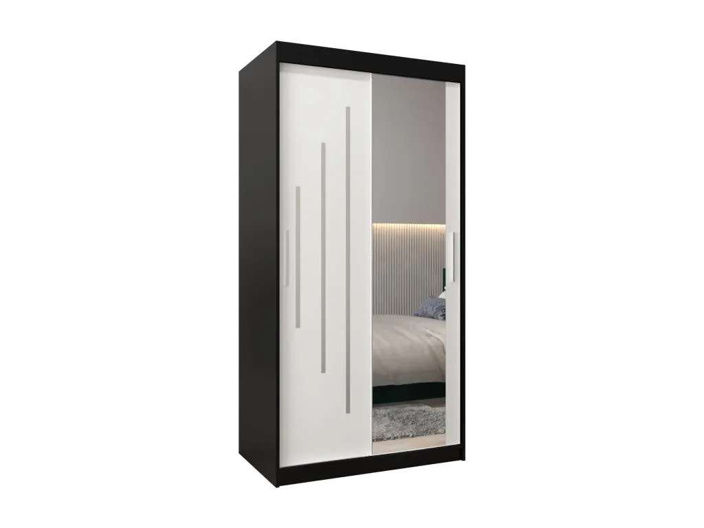 ARMARIO Andreuworldcasa 2 DE PUERTAS CORREDERAS 200/100/62 2 puertas (negro/blanco)