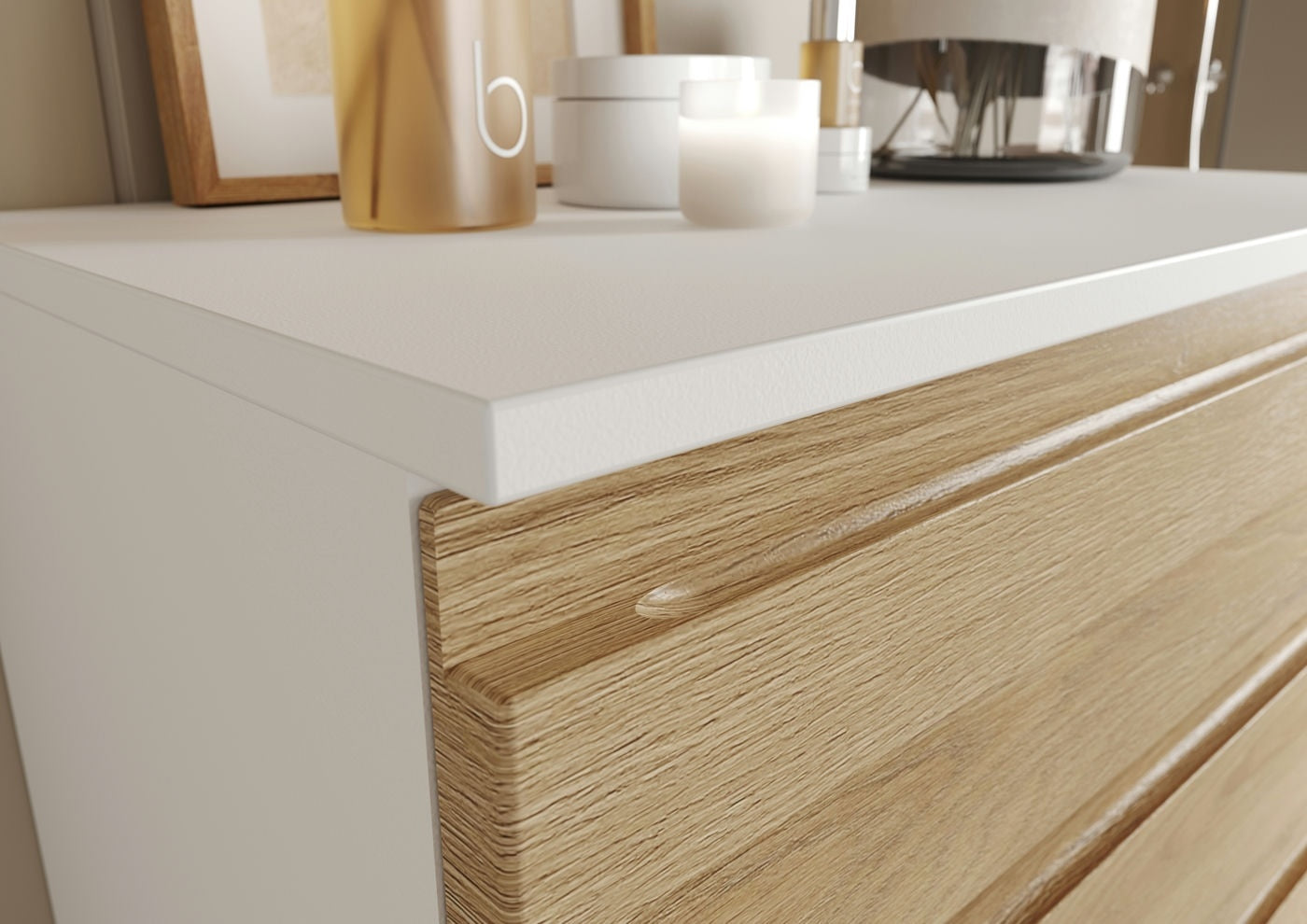 Germania Torrance Wastafelonderkast 80 cm Wit   Eiken