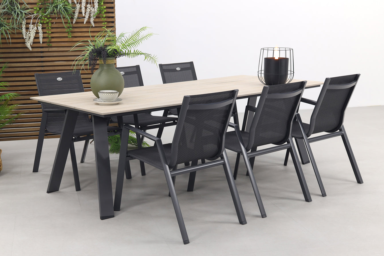 Hartman Napoli stapelbaar Nevada 240x100 cm. tuinset