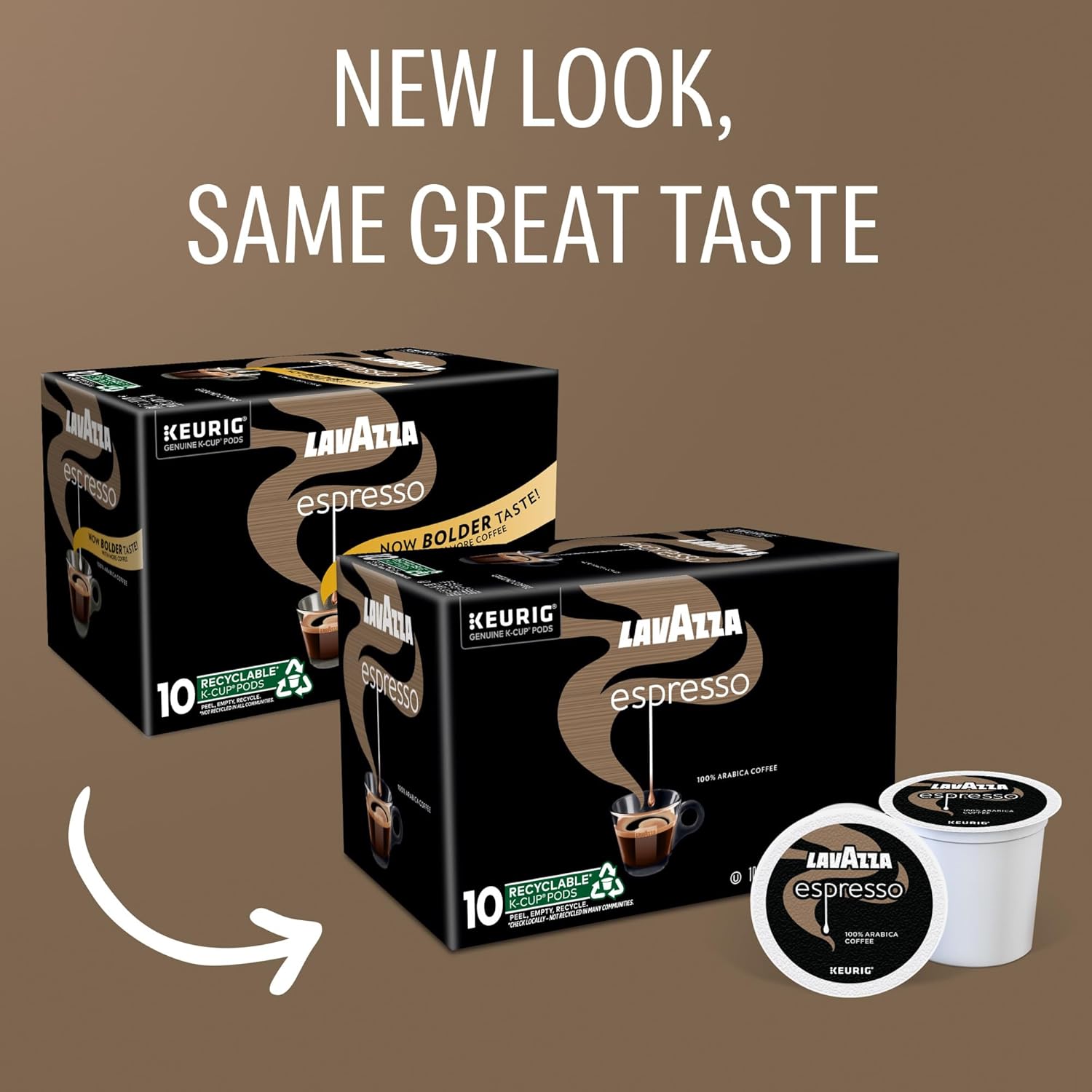 Lavazza Espresso. Single-Serve Keurig K-Cup Pods. Medium Roast Coffee. 60-Count Box (6 Packs of 10)