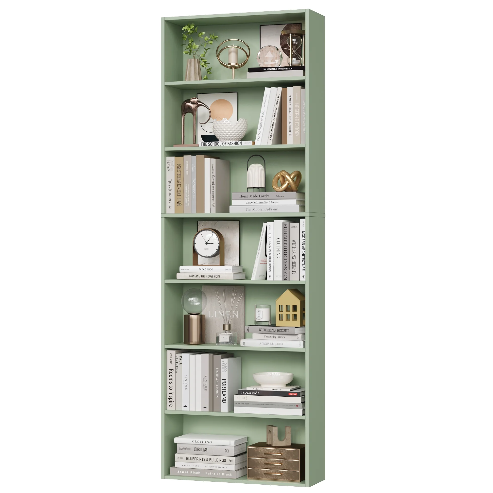 Homfa 82" Tall Bookcases, Freestanding Display Storage Shelves, 7-Tier Open Bookshelf for Home Office Living Room Bedroom, White - Image 29