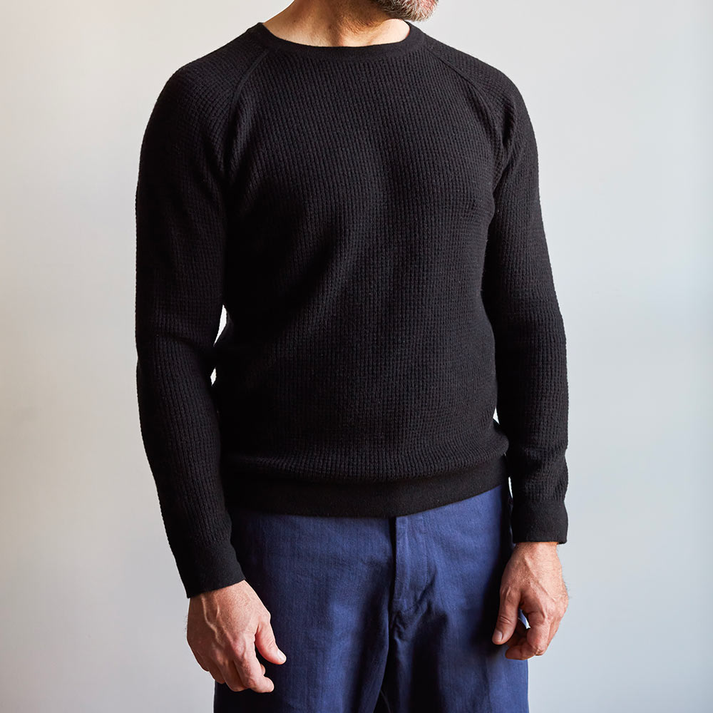 Merci - Pull en laine - Noir Charbon