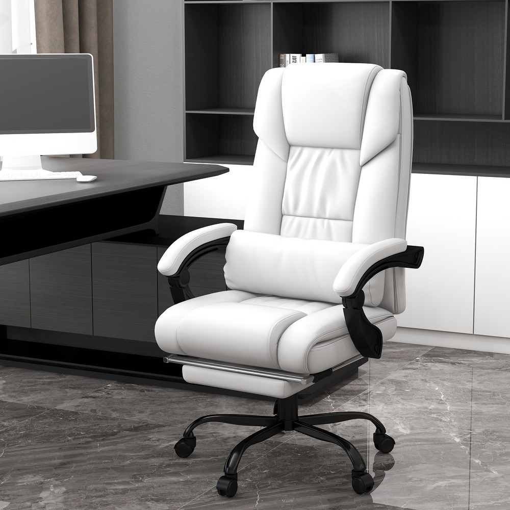 WAYFAIR Vinsetto Office Desk Chair Recliner, Height Adjustable Movable Lumbar Support With 6-Point Vibrating Massage