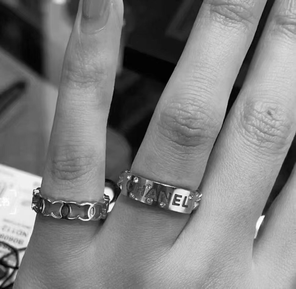 Chanel Monogram Silver Ring - Original Replica Club