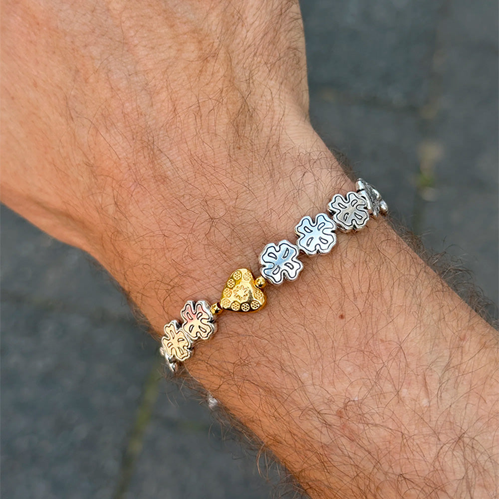 Gottlob - Bracelet Edition N° 3 - Silver Gold Heart