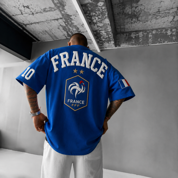 Sporty Football Jersey Number 10 Printed Unisex Oversized T-shirt