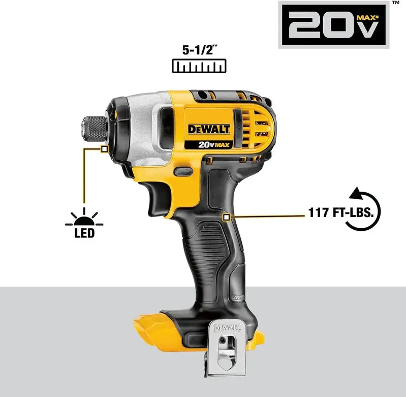 20V MAX Cordless Drill And Impact Driver Combo Kit With 2 Batteries And Fast-Charging Station - DCD771 - Image 6 20V MAX Cordless Drill And Impact Driver Combo Kit With 2 Batteries And Fast-Charging Station - DCD771 - Image 6