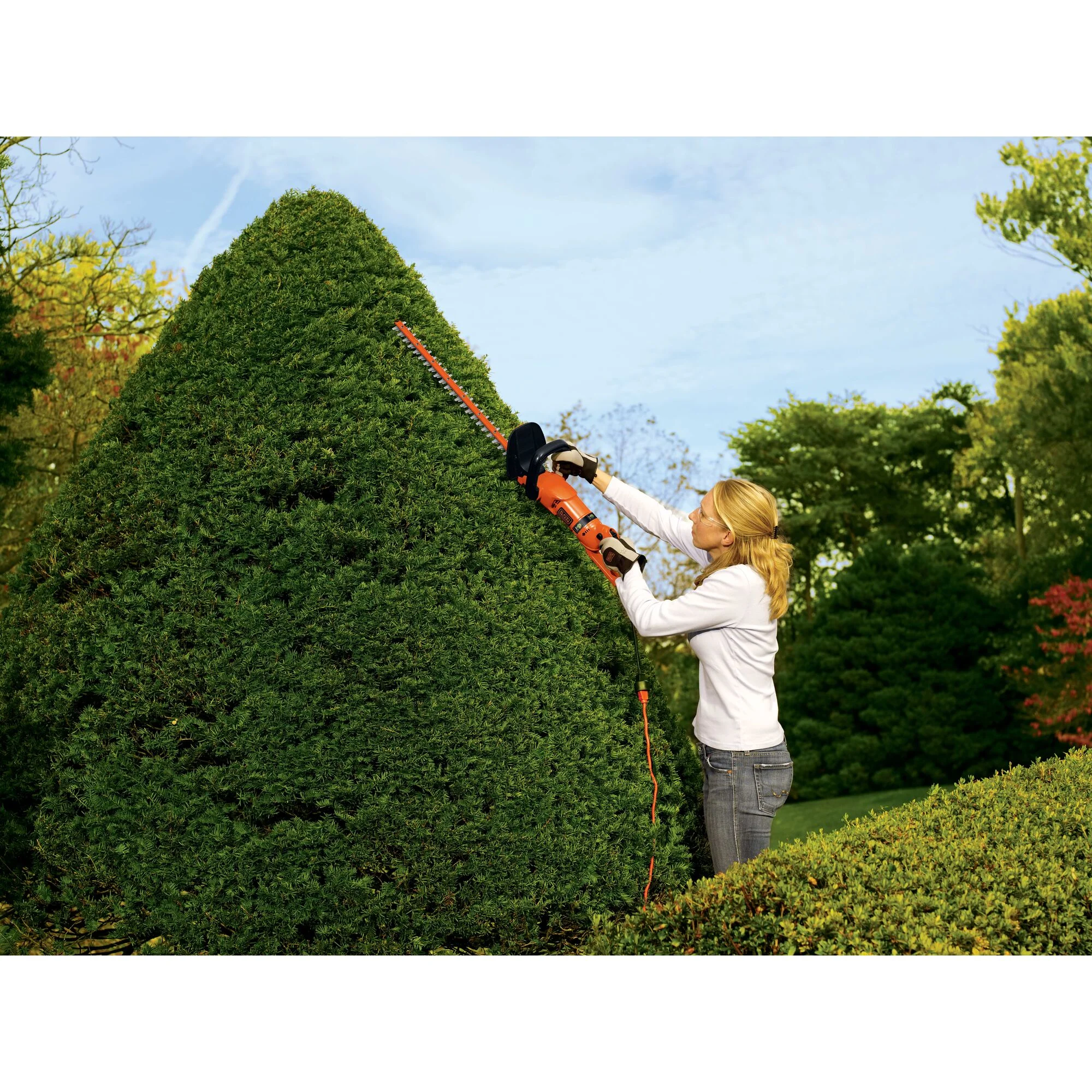 BLACK+DECKER HH2455 3.3 Amp HedgeHog 24" Hedge Trimmer with Rotating Handle - Image 6