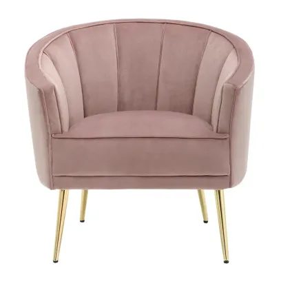 Randolf Velvet Accent Chair in Silver Orchid