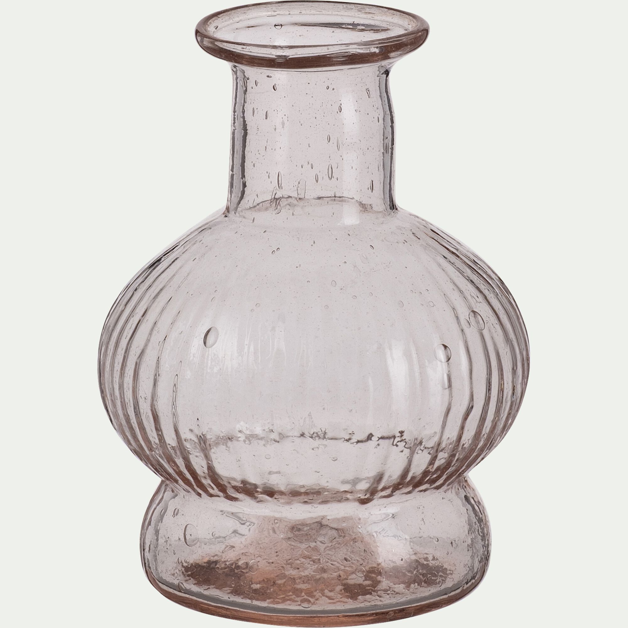 VEALI - Vase fiole en verre H10cm - rose