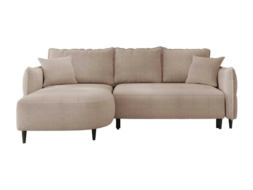 Sofá rinconero Micasacool 102 De color marrón claro Función de descanso Caja de ropa de cama