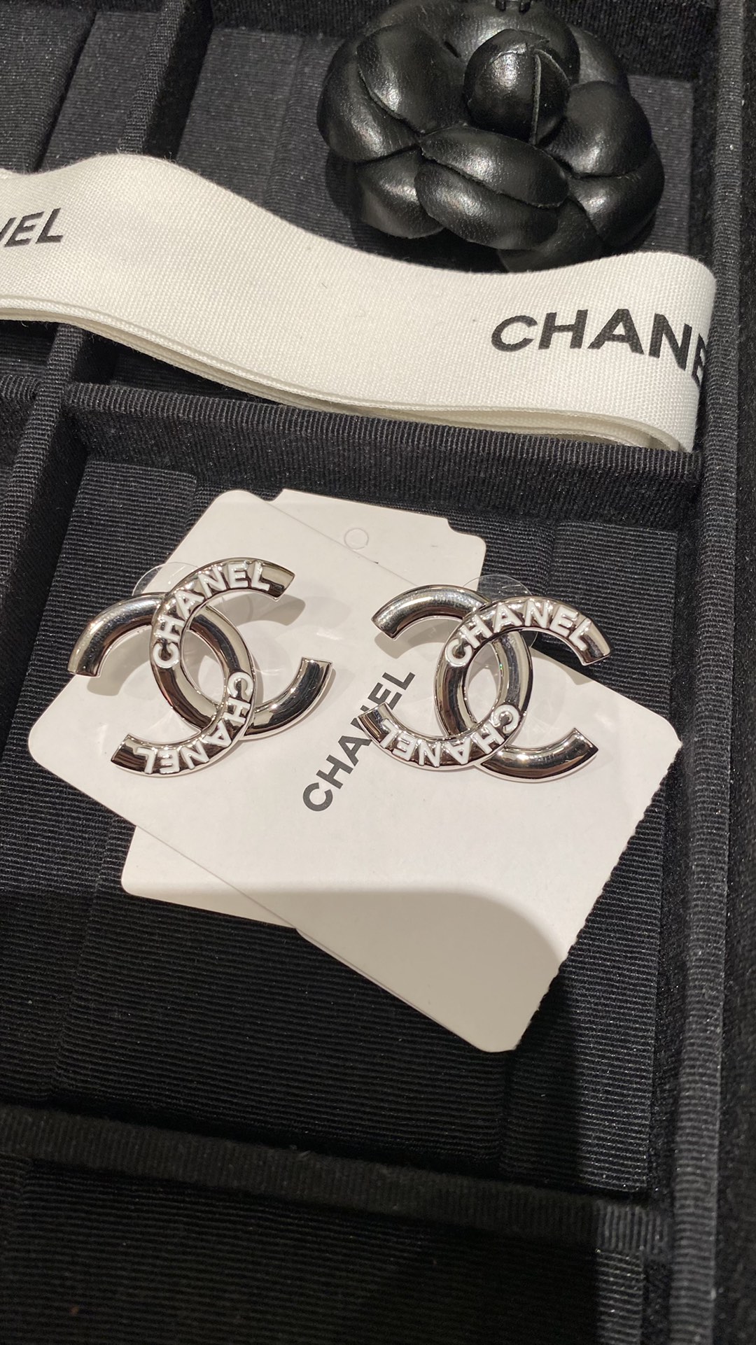 Chanel Enamel Monogram CC Earrings - Original Replica Club