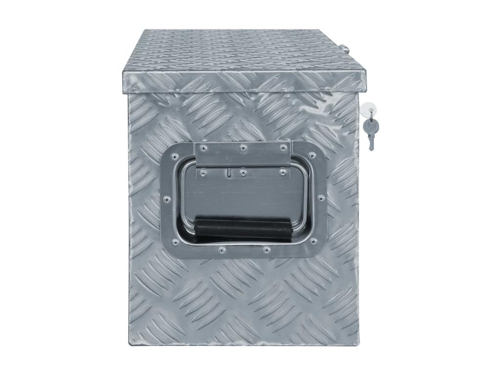 Maison Exclusive Caja de aluminio 80x30x35 cm plateada