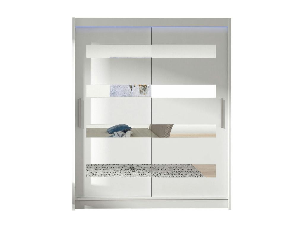 Armario Abodeia 136 - Blanco - 200x150x58cm - Puertas de armario Correderas