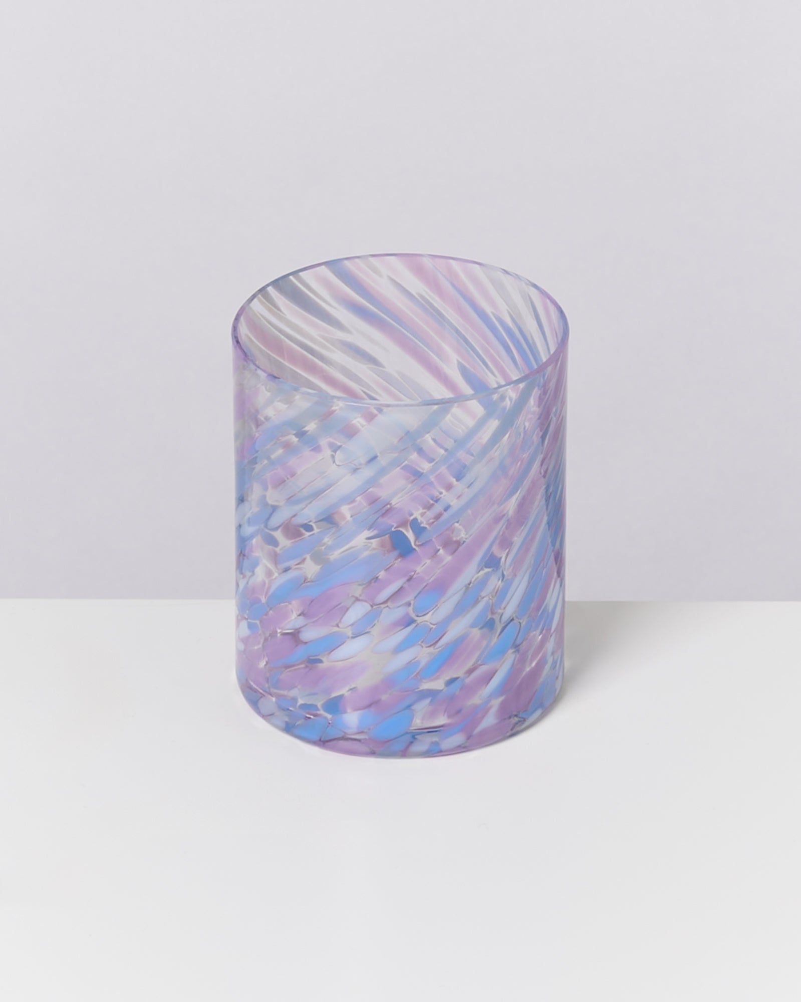 Joia Glas groß drops blau lila