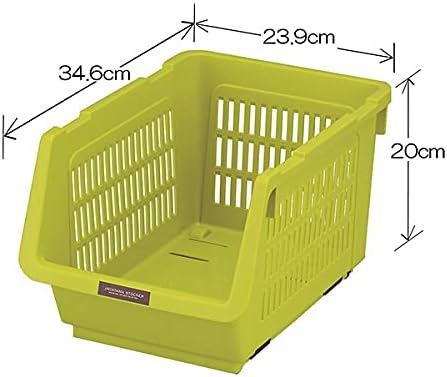 JapanBargain 4671, Japanese Stackable Storage Bin Kitchen Pantry Organizers Food Basket for Fruit Potato Condiments and Spices, Made in Japan