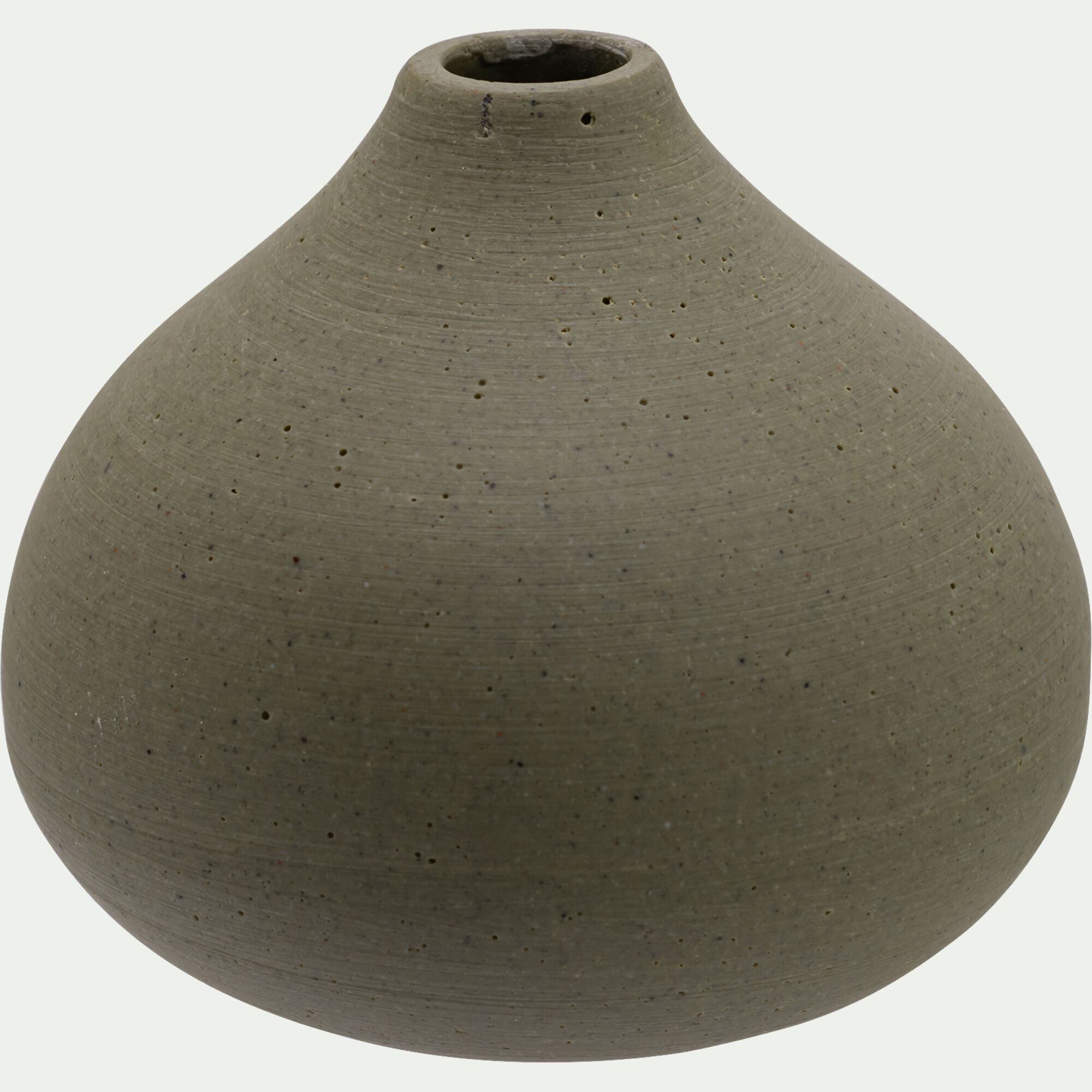 MALINO - Vase boule en polystone H10cm - vert